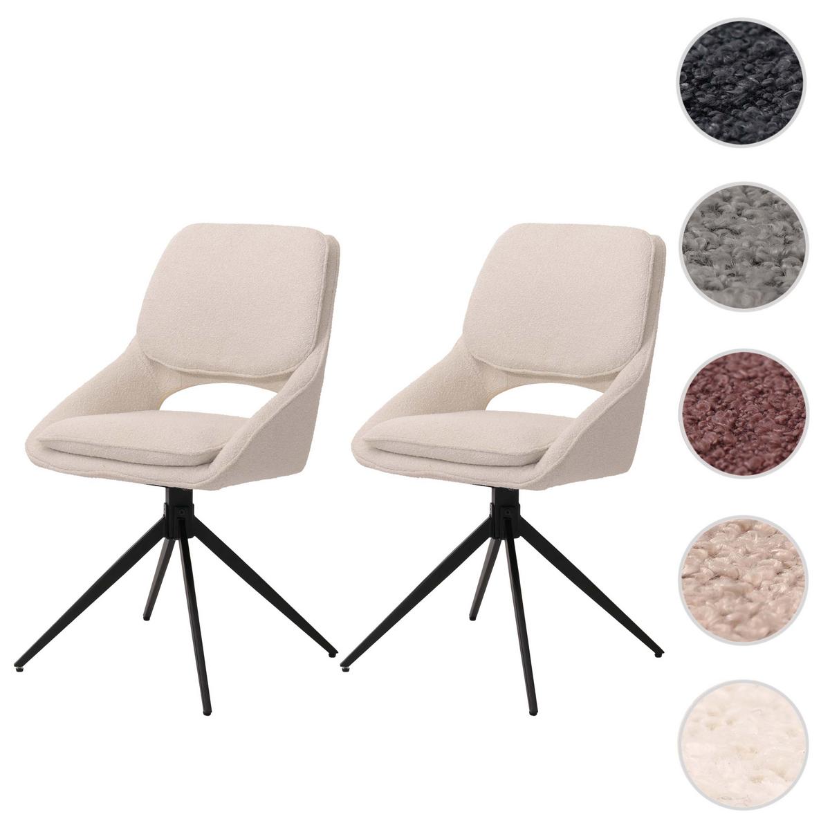 ESSZIMMERSTUHL Cremeweiß 2er-Set - Creme/Weiß, Textil (55/87/55cm) - MCW