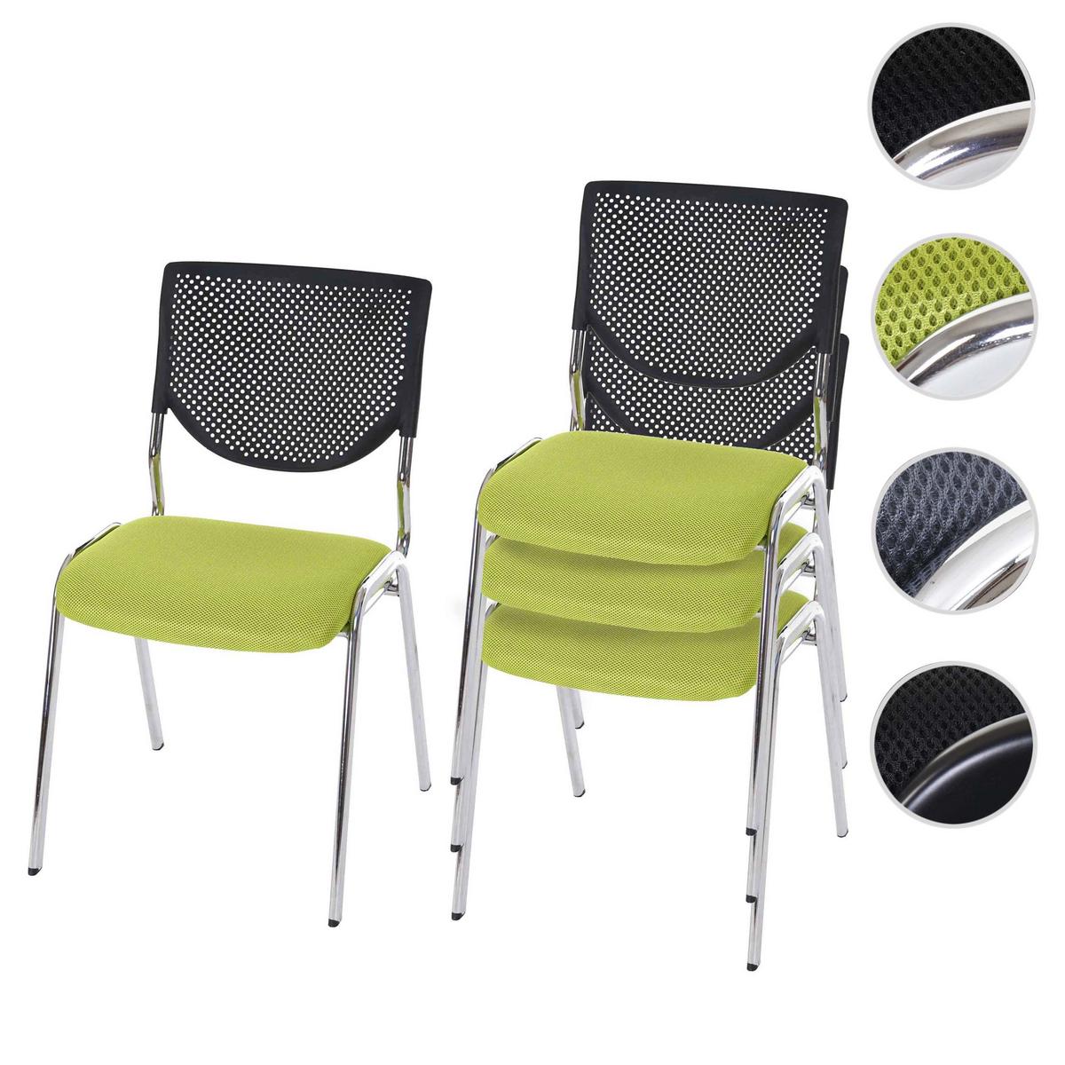BESUCHERSTUHL Green 4er-Set - Grün, Textil (49/83/58cm) - MCW