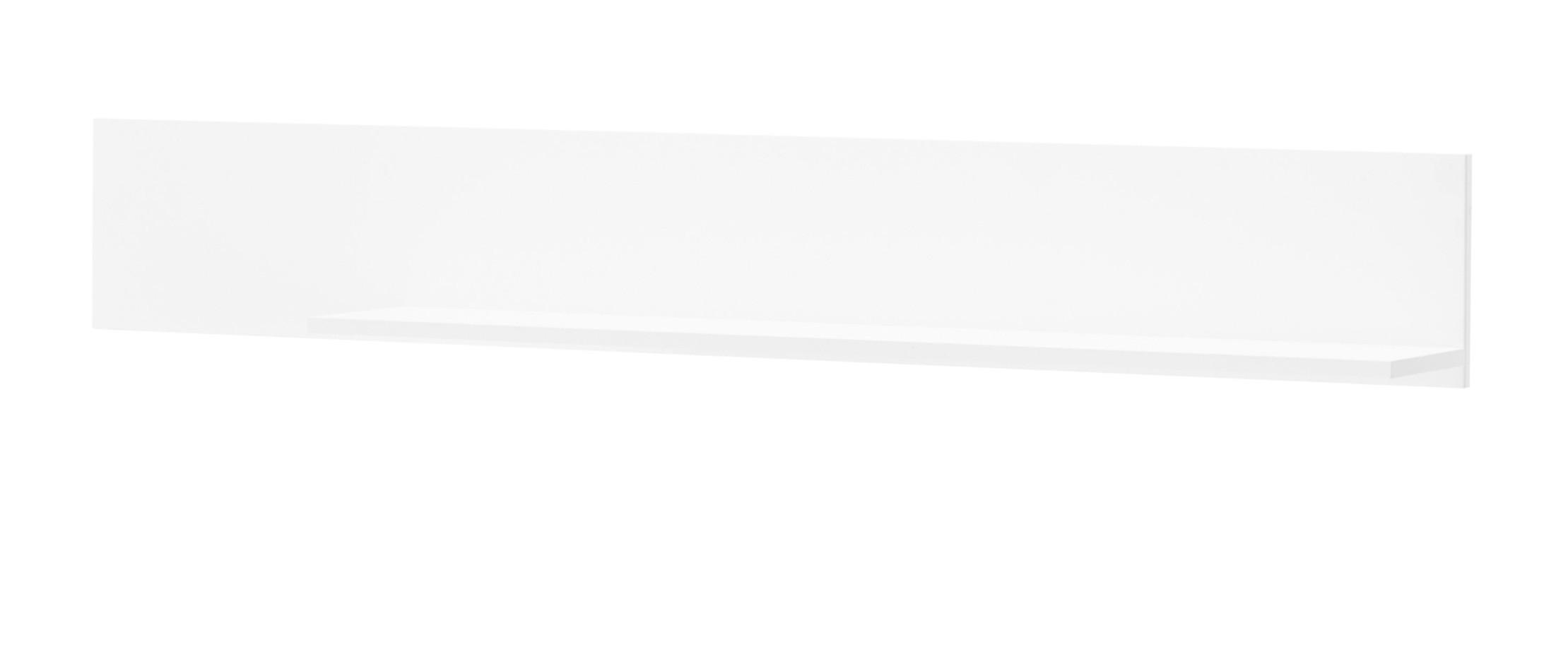 WANDBOARD weiß matt, Wandregal 150 cm - Weiß, Holzwerkstoff (150/22/21cm) - Furn.Design