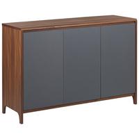 SCHRANK Grau Medfort - Braun, Holzwerkstoff (118/81/40cm) - Beliani