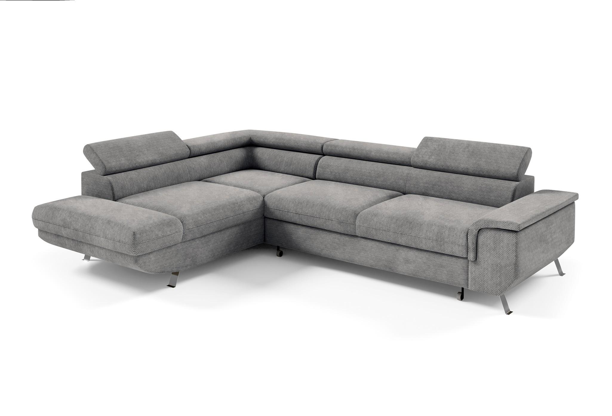 ECKSOFA Plato Mit Schlaffunktion - Dunkelgrau, Holzwerkstoff/Textil (268/202cm) - Fun Möbel