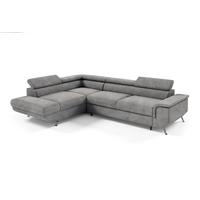 ECKSOFA Plato Mit Schlaffunktion - Dunkelgrau, Holzwerkstoff/Textil (268/202cm) - Fun Möbel