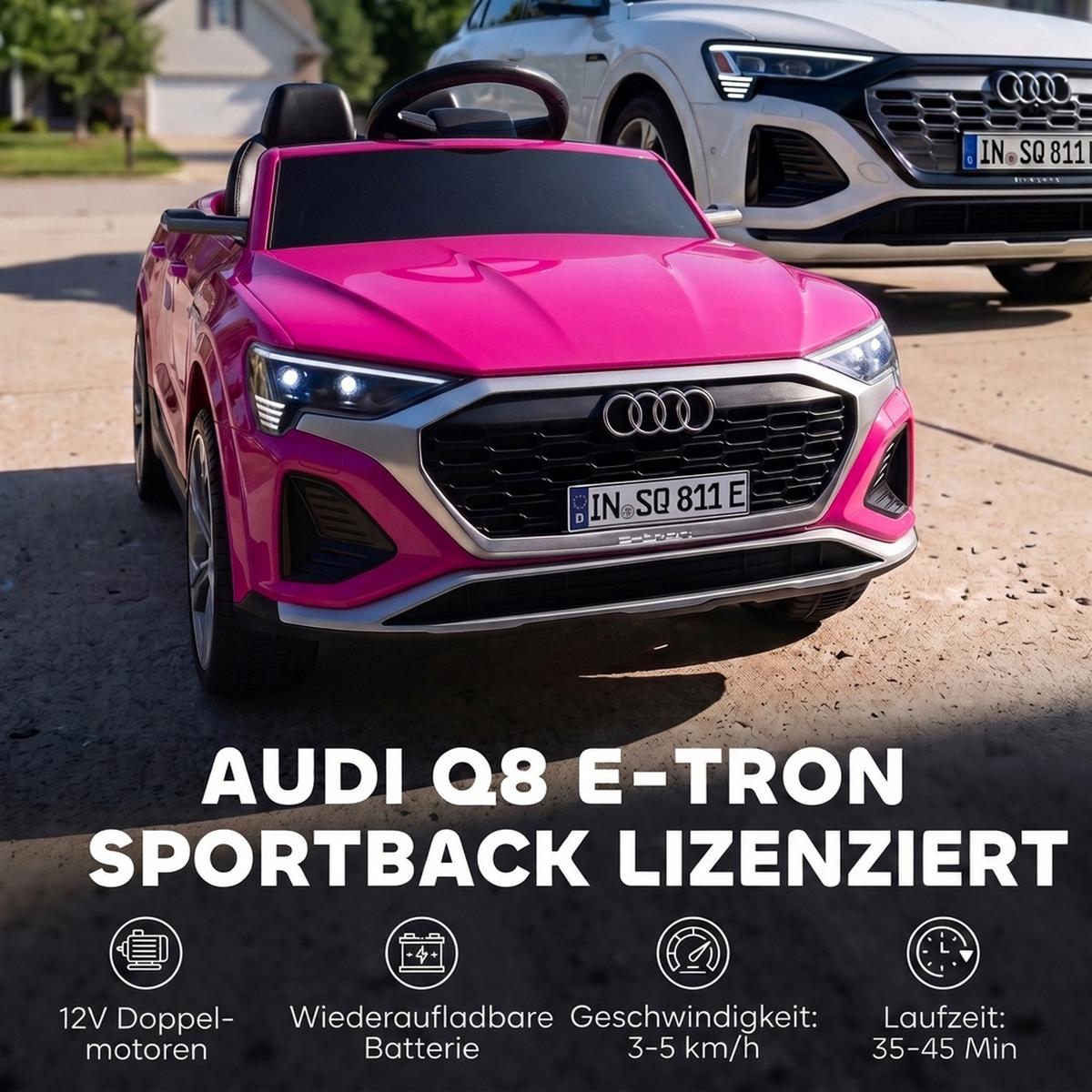 KINDER-ELEKTROAUTO Kunststoff Stahl Rosa - Rosa, Kunststoff (98/49.5/43cm) - AIYAPLAY