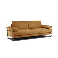 SOFA LORI 3-Sitzer, orange - Schwarz/Orange, Holzwerkstoff/Textil (245/87/96cm) - Wozimo