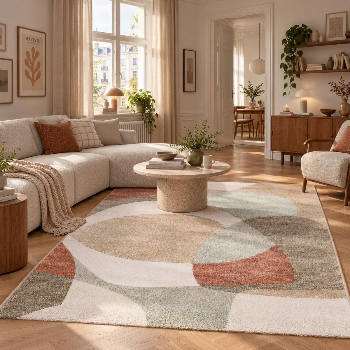 DESIGNER TEPPICH MAUI MODERN - Grün, Textil (80/150cm) - Pergamon