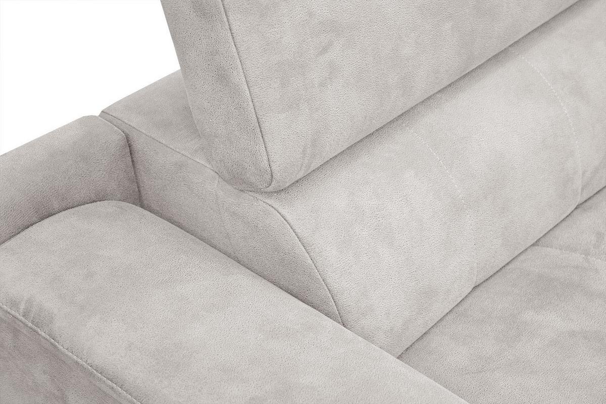 ECKSOFA FIERO 4-Sitzer, ecru - Ecru/Schwarz, Holzwerkstoff/Textil (288/170cm) - Wozimo