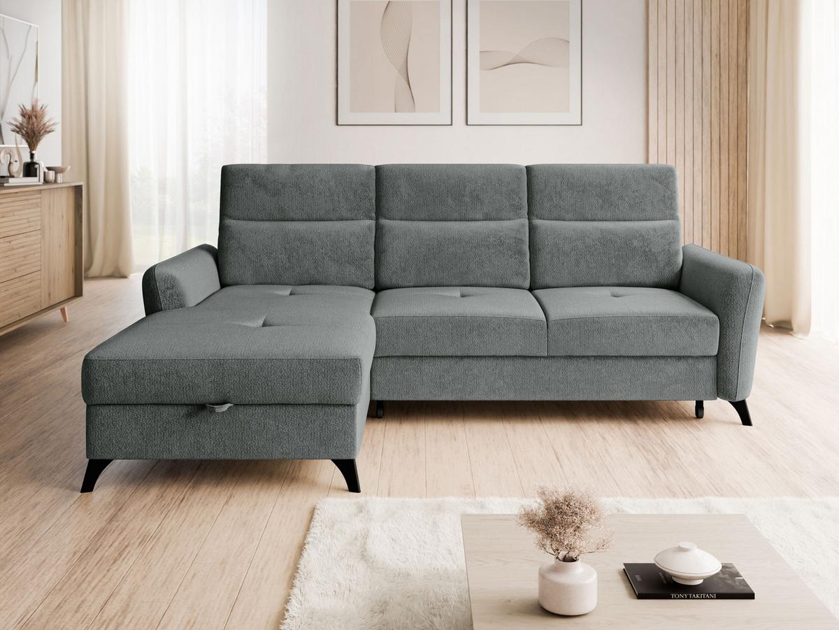 ECKSOFA Talia, Seite: Links LC-2R - Graphitfarben/Schwarz, Holz/Kunststoff (238/167cm) - MIRJAN24