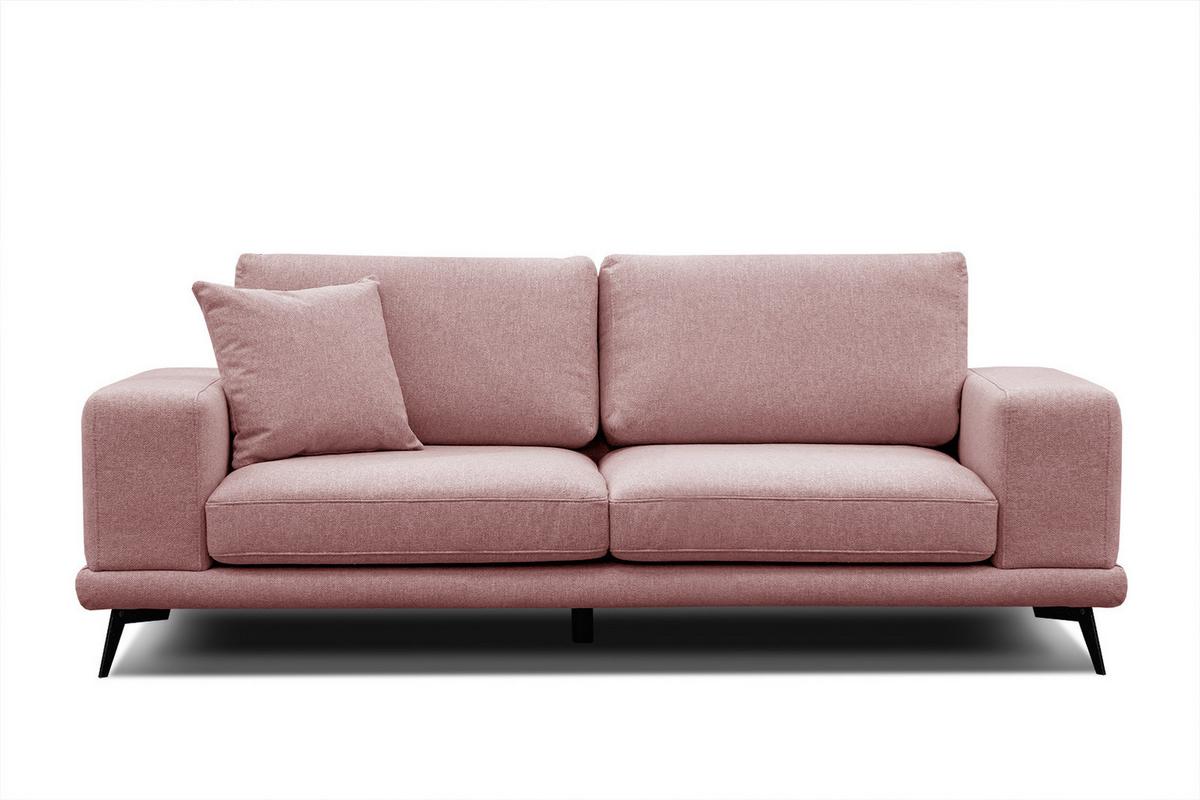 SOFA MEDIOLANE 3-Sitzer, hellrot - Hellrot, Holzwerkstoff/Textil (233/87/96cm) - Wozimo