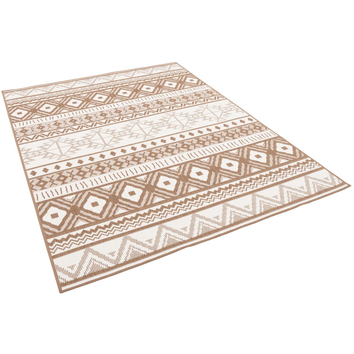 IN- UND OUTDOOR TEPPICH BEIDSEITIG CAPE COD ETHNO - Beige, Textil (133/190cm) - Pergamon