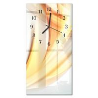 WANDUHR aus Glas 30x60 cm - Muster - Orange, Glas (30/60/0.4cm) - TULUP