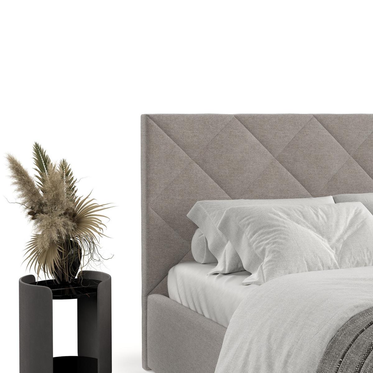 POLSTERBETT Torno 160/200 cm Beige im Asti Stoff - Beige/Schwarz, Holz/Holzwerkstoff (160/200cm) - AltaBeds
