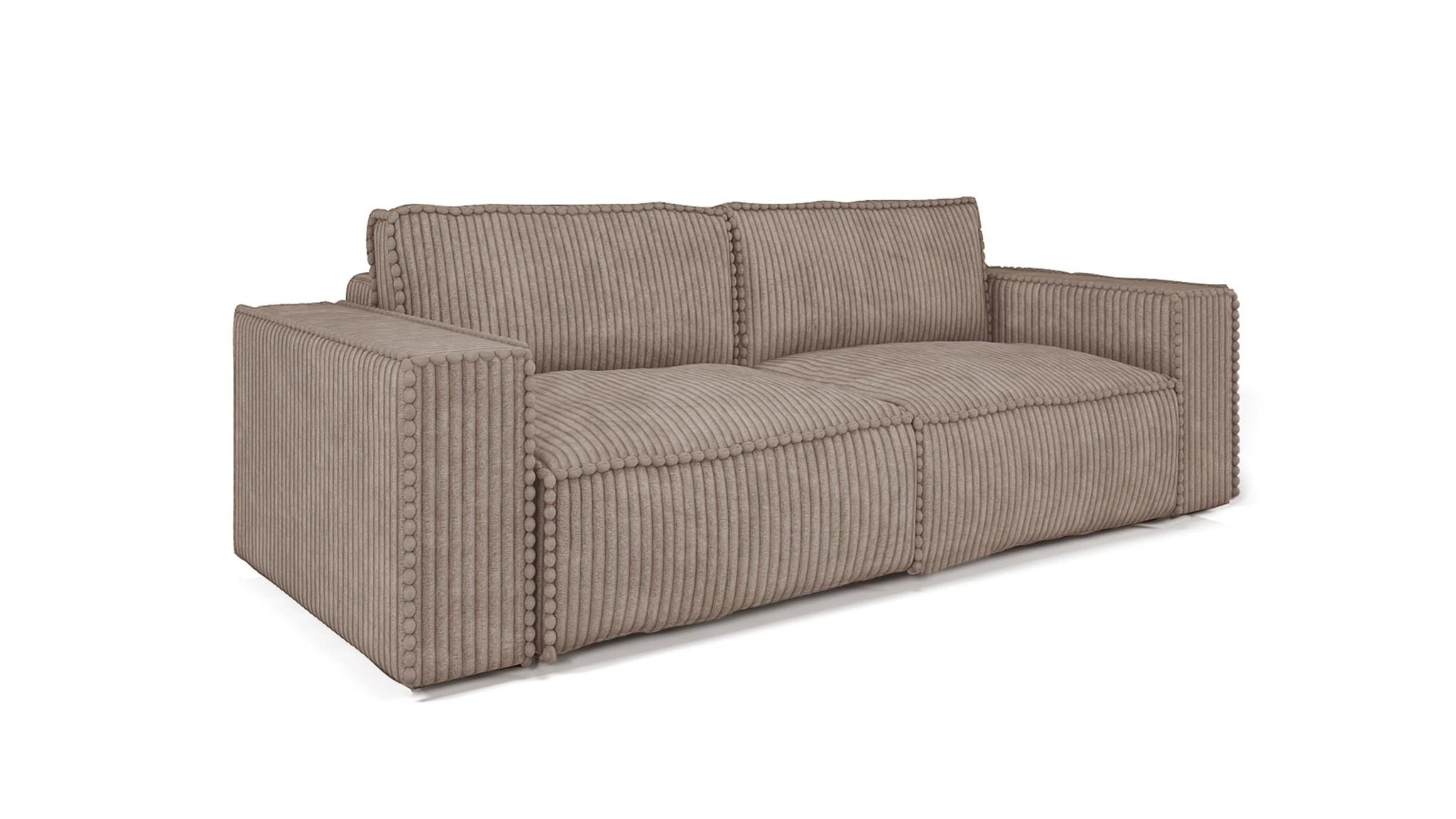 SCHLAFSOFA Vajana - Beige, Holzwerkstoff/Textil (240/86/102cm) - Fun Möbel
