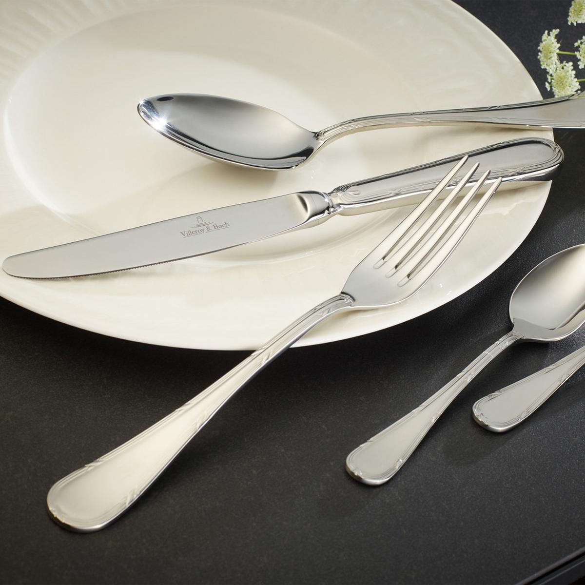 TAFELGABEL Kreuzband Septfontaines silber 203 mm 6er Set - Silberfarben, Metall - Villeroy & Boch