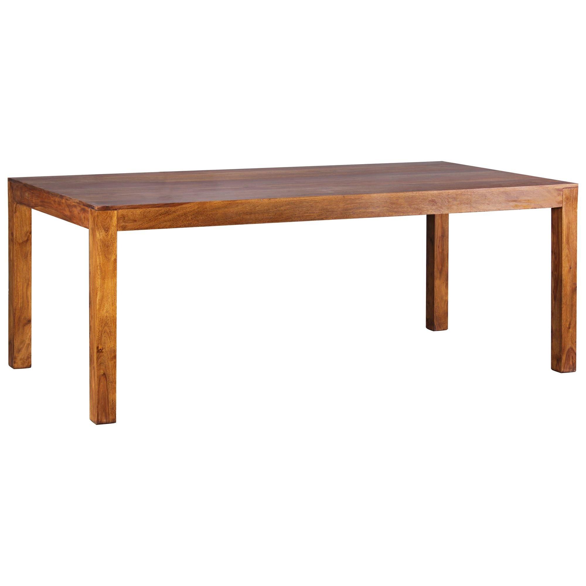 ESSTISCH Massivholz Akazie Rechteckig Handgefertigt NAKO, Braun 180x90x76 cm - Dunkelbraun/Braun, Holz (90/180/76cm) - KADIMA DESIGN