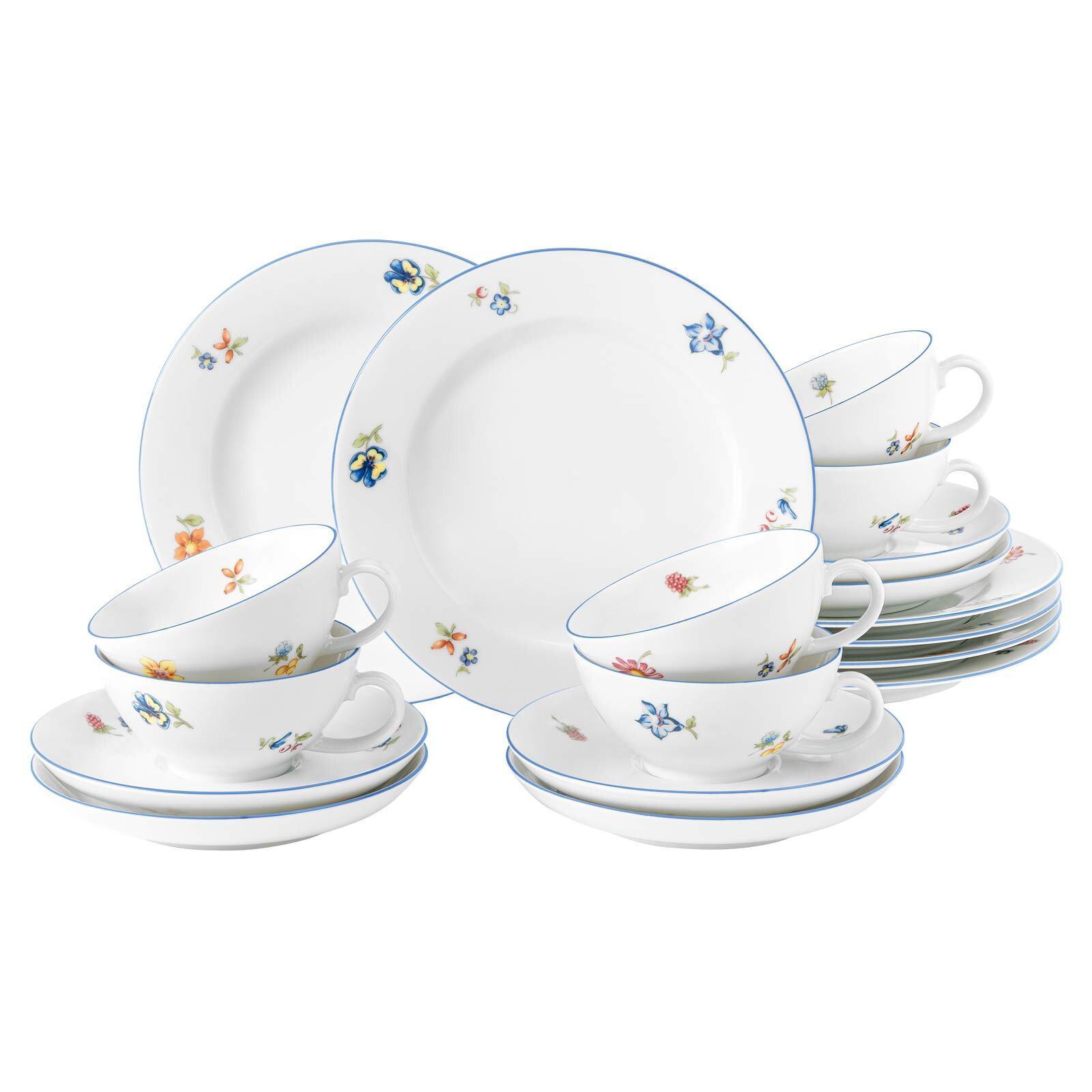 TEESERVICE Sonate Nostalgie bunt 18-tlg. - Multicolor, Keramik (2/2/2cm) - Seltmann Weiden