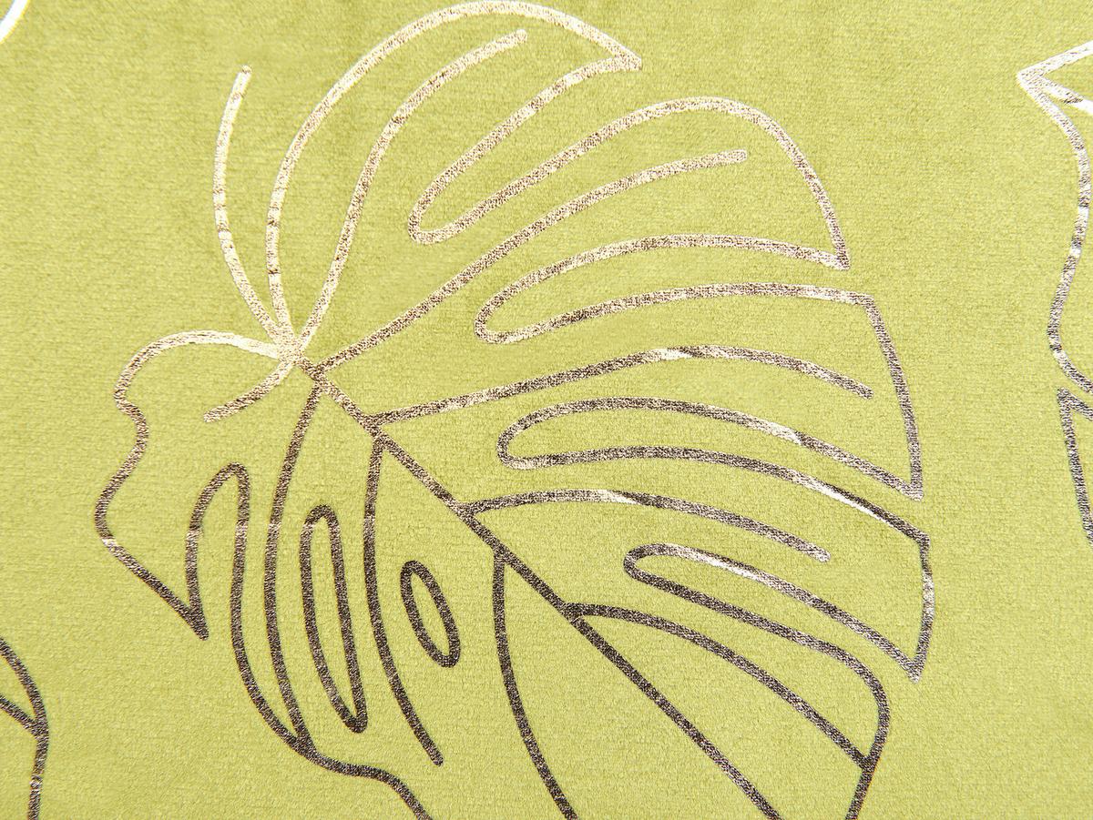 DEKOKISSEN 2er-Set Hellgrün 45/45 cm Monstera - Hellgrün, Textil (45/45cm) - Beliani
