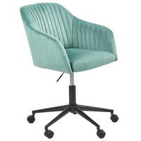BÜRODREHSTUHL Grün Venice - Smaragdgrün/Schwarz, Kunststoff/Textil (46/79/64cm) - Beliani