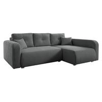ECKSOFA Viena Cord, Seite: Rechts - Silberfarben/Grau, Holz/Kunststoff (234/145cm) - MIRJAN24