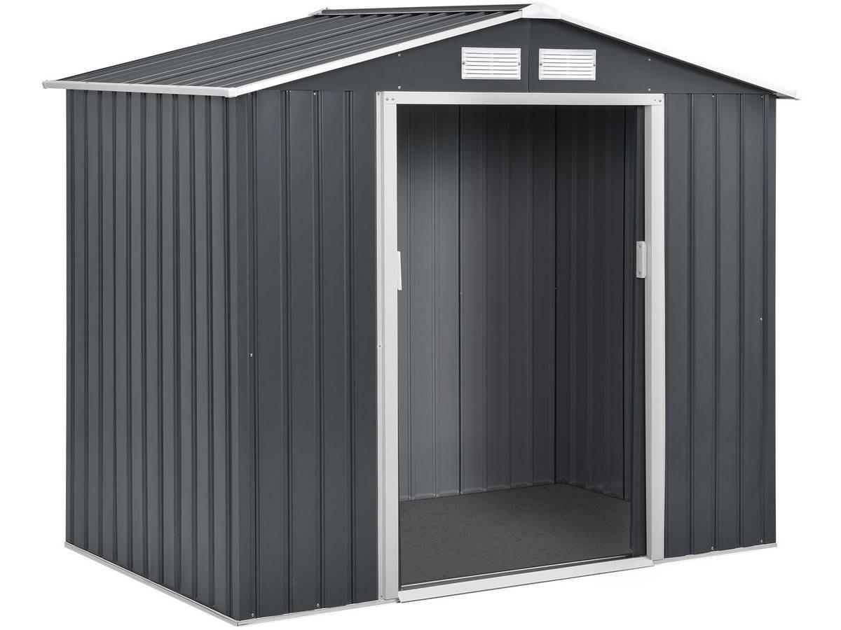 METALL-GARTENHAUS vegas Grau - Grau, Metall (213/195/127cm) - Habitat Garten