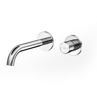 WASCHTISCHARMATUR Unterputz Chrom 28,1/14/6,5 cm - Chromfarben, Metall (14/28.1/6.5cm) - EMKE