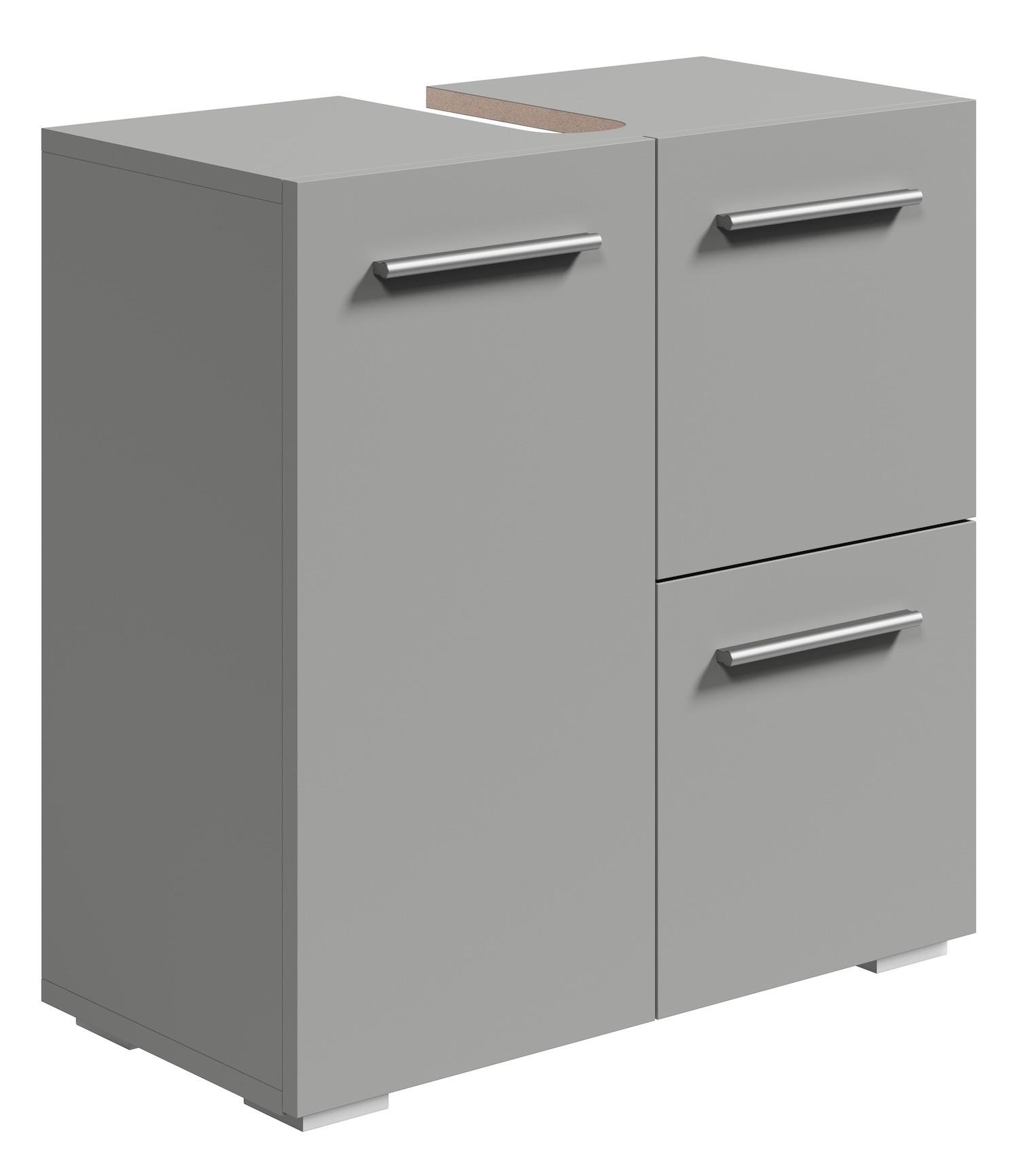 WASCHBECKENUNTERSCHRANK Mars Grau Matt - 60 x 30 x 60 cm - Hellgrau, Holz (60/60/30cm) - Badplaats