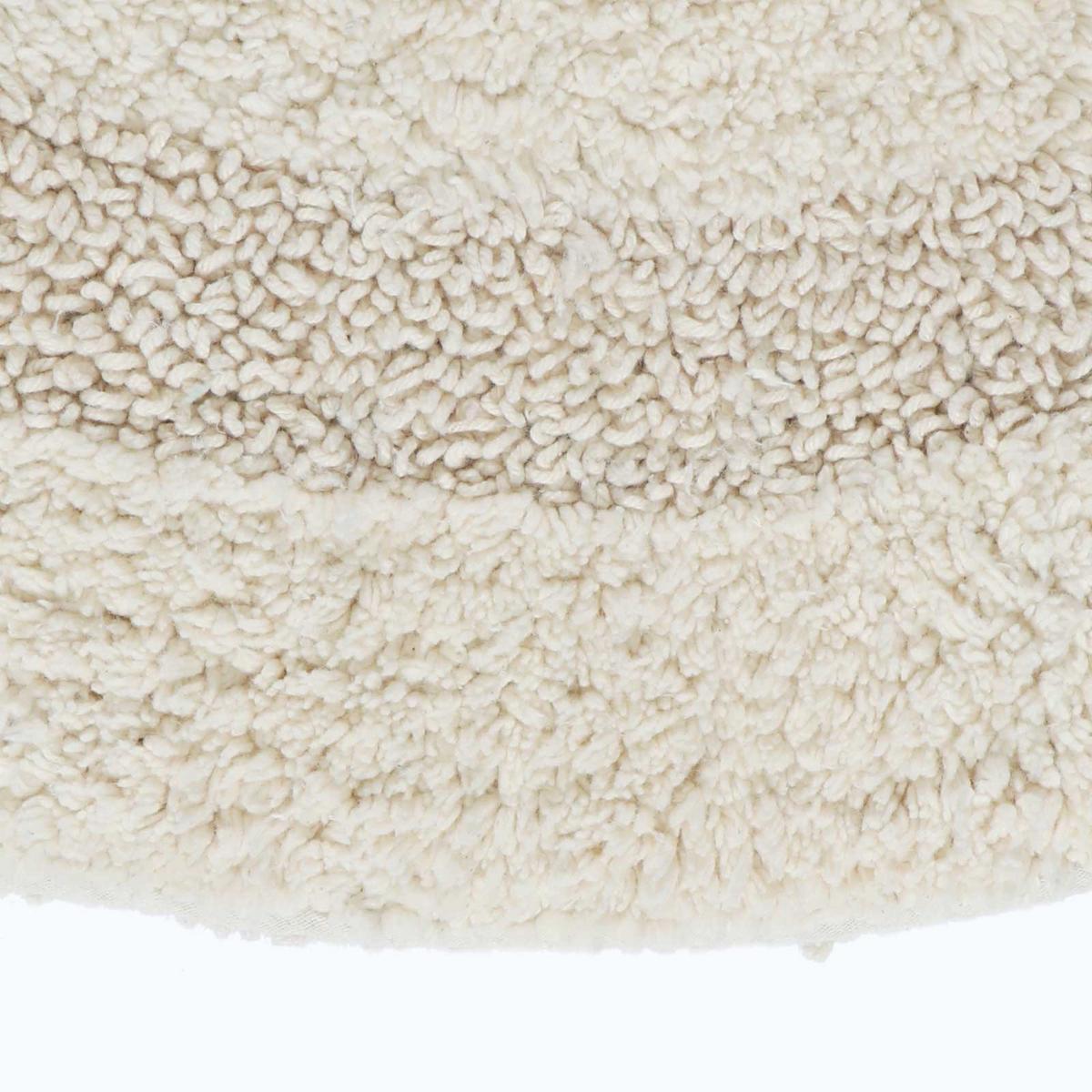 BADEMATTE 80 cm rund, 100% Baumwolle, wendbar - Creme, Textil (80/80cm) - Homescapes