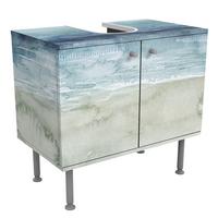 WASCHBECKENUNTERSCHRANK Mariner Nebel I 60/55/35 cm - Blau, Holzwerkstoff (60/55/35cm) - Bilderwelten