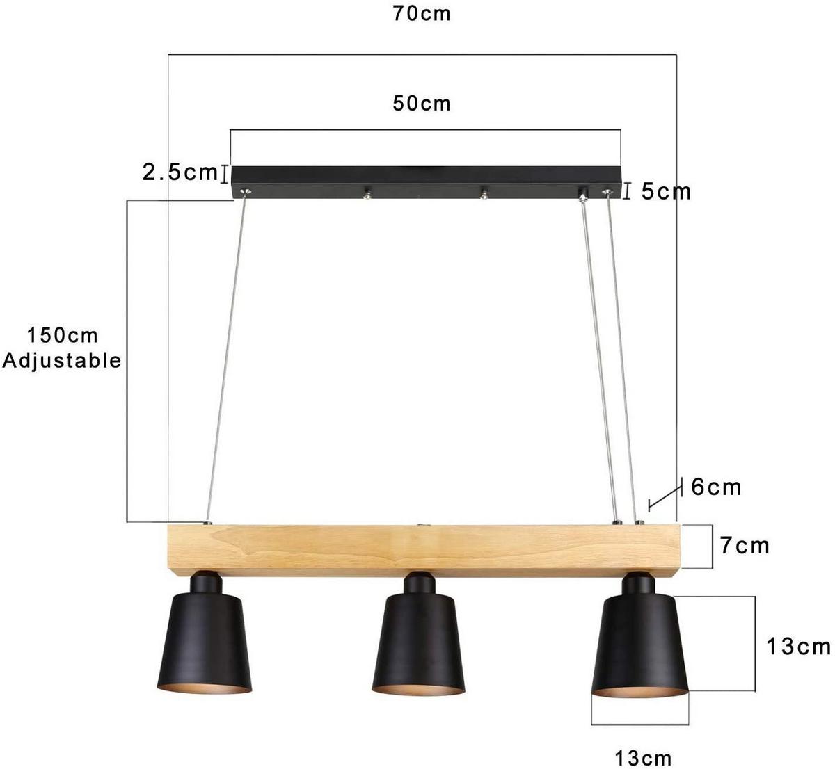 PENDELLEUCHTE Montgomery 70/14/23 cm - Schwarz, Metall (70/14/23cm) - ZMH