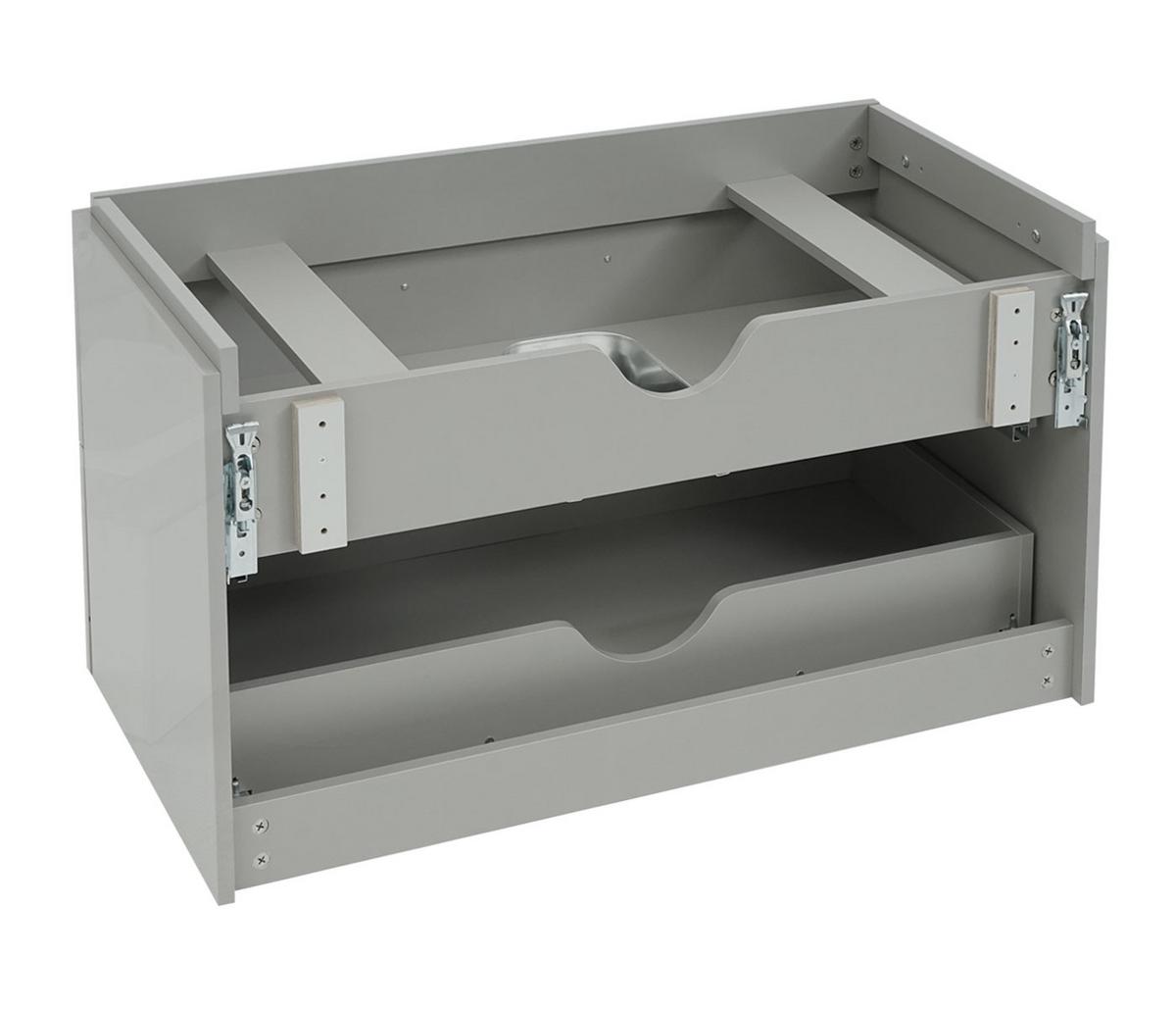 WASCHBECKENUNTERSCHRANK PREMIUM Grau - Grau, Holz (89/54/46cm) - MCW