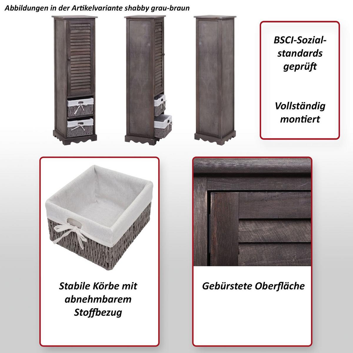 BADEZIMMERKOMMODE Weiß - Weiß, Holz (27/120/29cm) - MCW