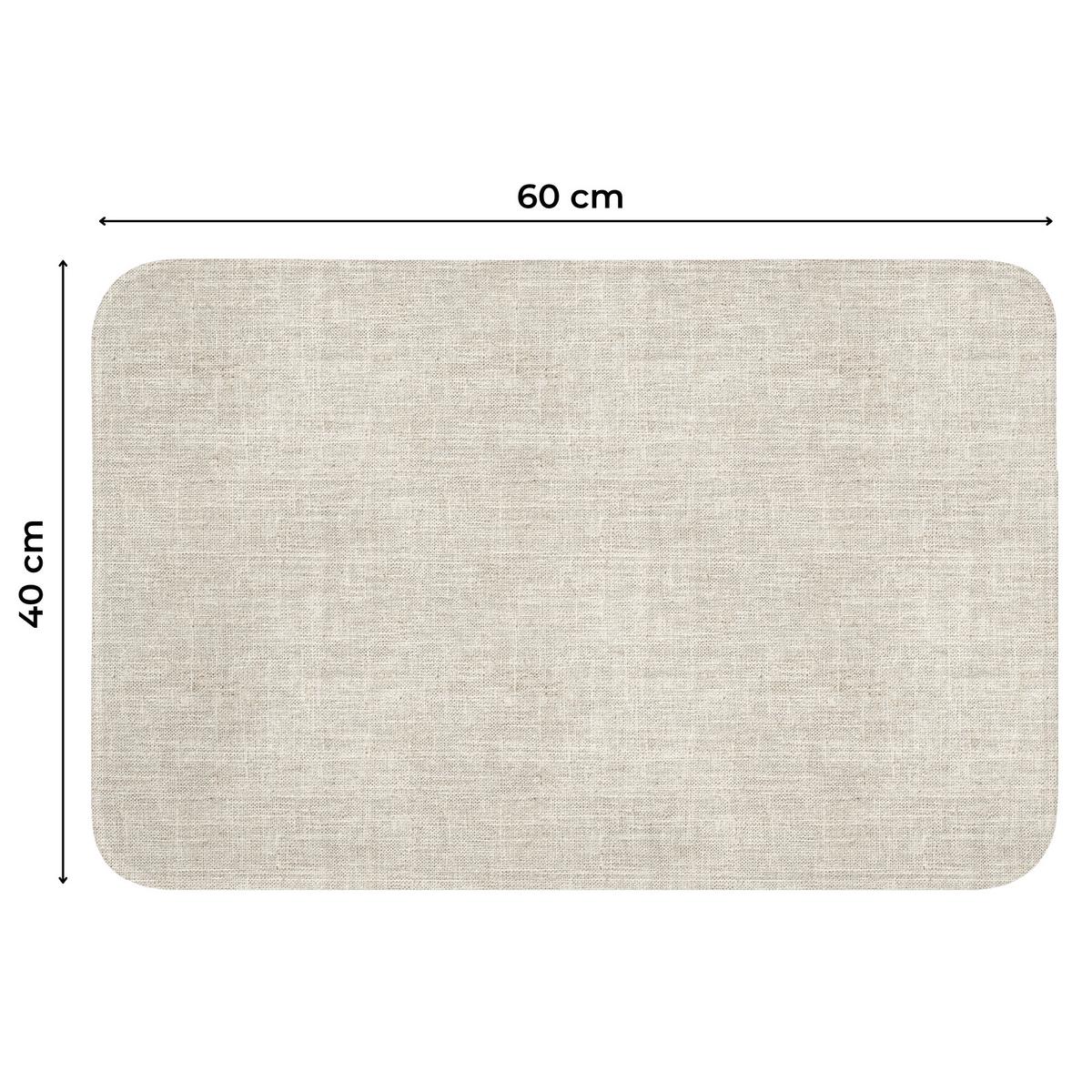 WC-VORLEGER Leinen - Textur - Beige Toilettenvorleger 60x40 cm - Beige, Textil (60/1cm) - OnlyWow