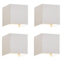 WANDLEUCHTE Maria 4er-Set - Weiß, Metall (10/10/10cm) - Nettlife