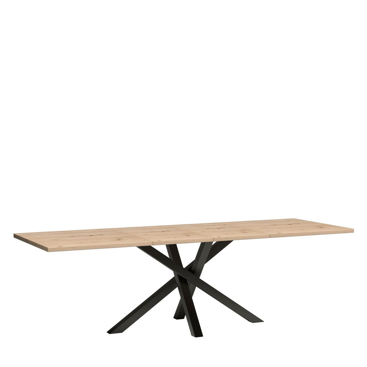 ESSTISCH ALMERIA Ausziehbar 160 - 260 / 90 x 75 cm - Schwarz/Eiche Artisan, Holz (160/90/75cm) - MASSENO