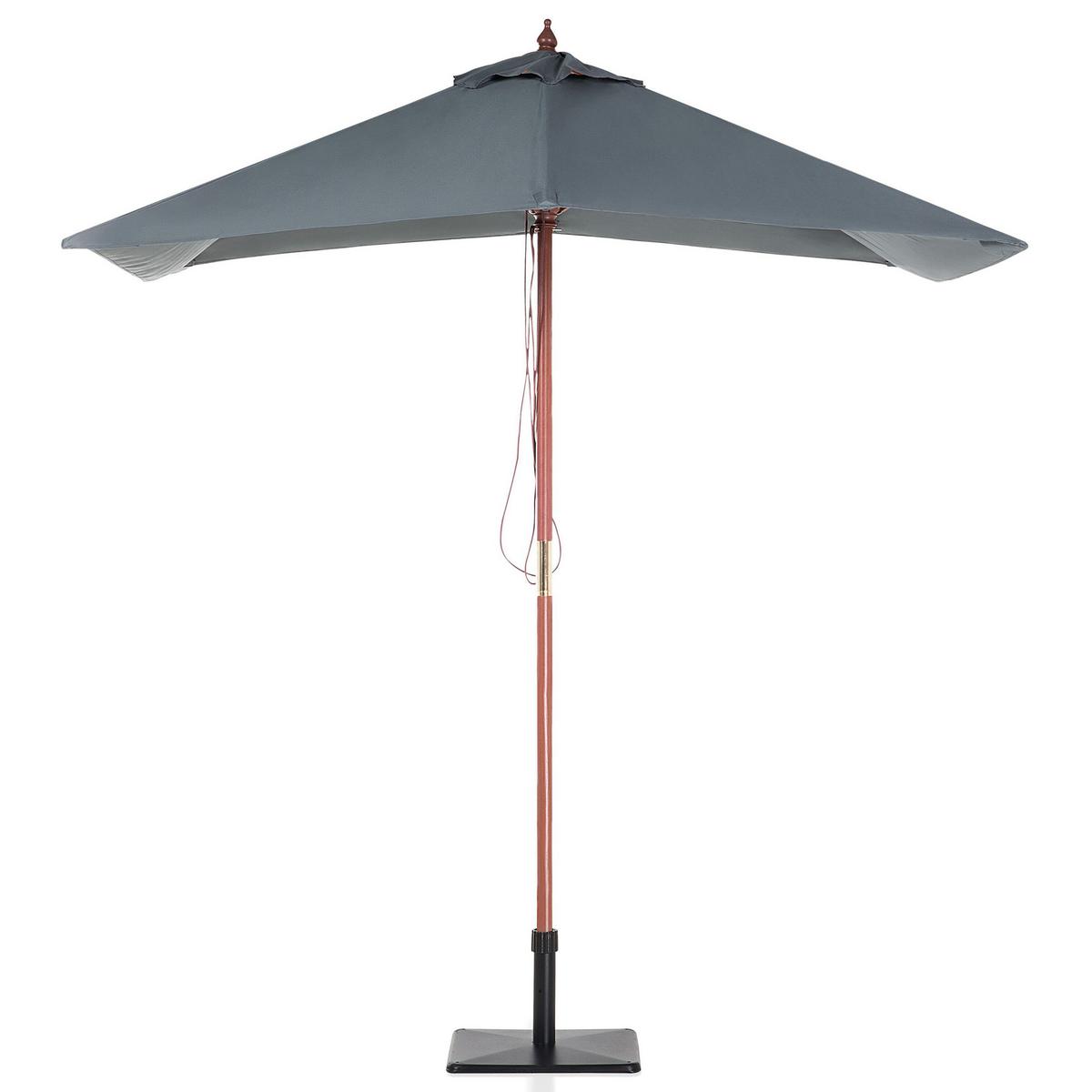 SONNENSCHIRM dunkelgrau 195/144/244 cm Flamenco - Grau, Textil (195/144cm) - Beliani