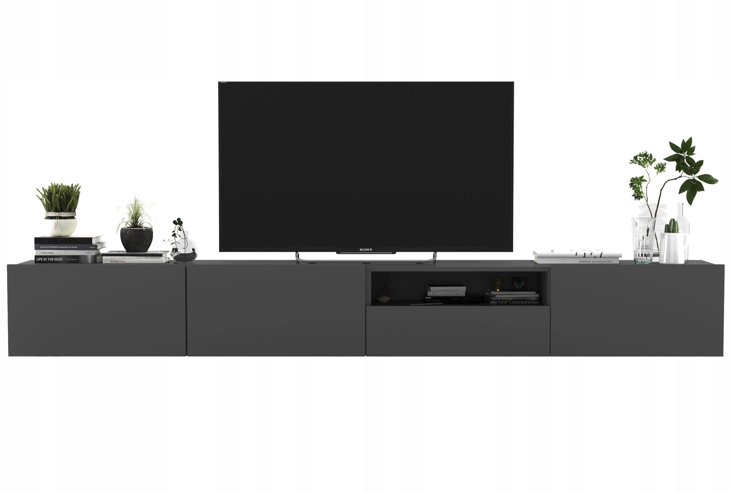 TV-LOWBOARD 2-er Set Enjoy Grau Matt Schublade 120 cm - Grau, Holzwerkstoff (240/30/35cm) - Meble Lindner