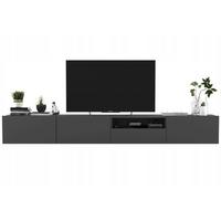 TV-LOWBOARD 2-er Set Enjoy Grau Matt Schublade 120 cm - Grau, Holzwerkstoff (240/30/35cm) - Meble Lindner
