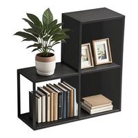 WANDREGAL-SET 3 TLG. Nostened - Schwarz, Metall (27.5/27.5/20cm) - [en.casa]
