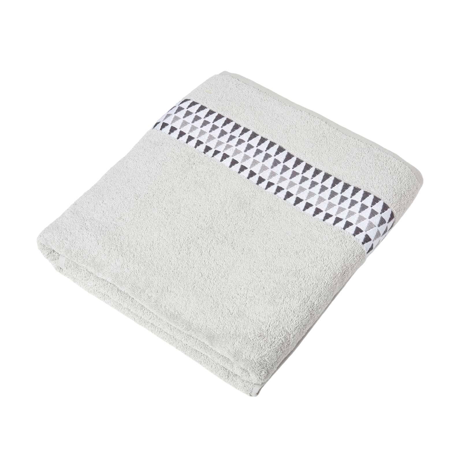 BADETUCH Geometric grau 100/150 cm - Grau, Textil (100/150cm) - Homescapes