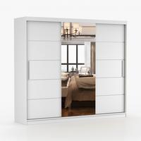 KLEIDERSCHRANK Astra 233 cm, 233/218/61, 3-türig, weiß - Weiß, Holzwerkstoff (233/218/61cm) - imoebel24