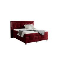 BOXSPRINGBETT Bett Elektrisch Dores - Rot, Holzwerkstoff/Textil (120/200cm) - Fun Möbel