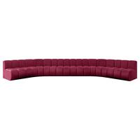 WOHNLANDSCHAFT modulares Sofa Montra-U2 - 581x174x70 cm Bordeauxrot - Bordeaux, Holzwerkstoff/Textil (581/70/174cm) - ALTDECOR