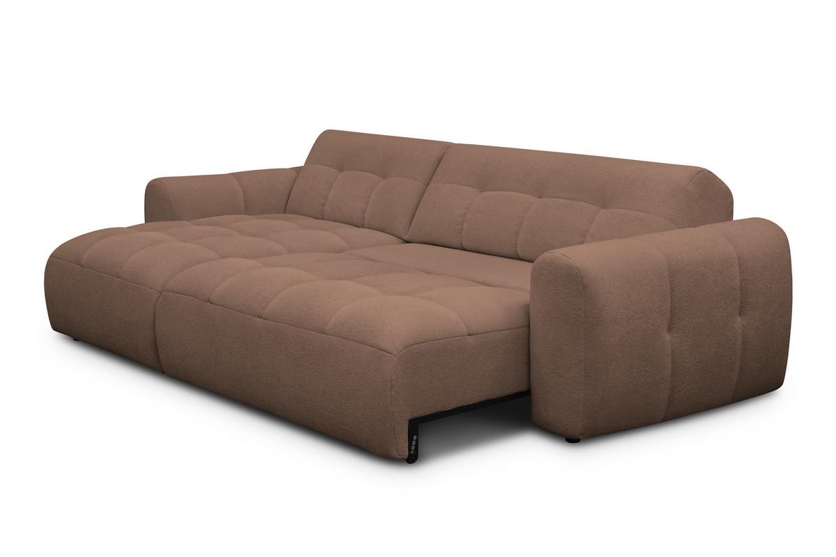 ECKSOFA LUMERO 4-Sitzer LINKS, braun - Schwarz/Braun, Holz/Textil (275/166cm) - Courtois Laville