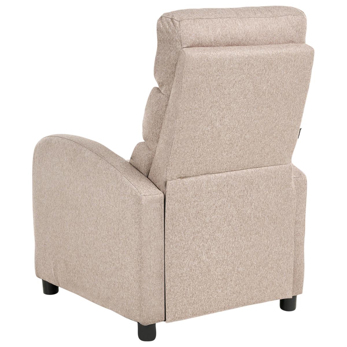 FERNSEHSESSEL Stoff Taupe Otus - Taupe, Textil (67/75/89cm) - Beliani