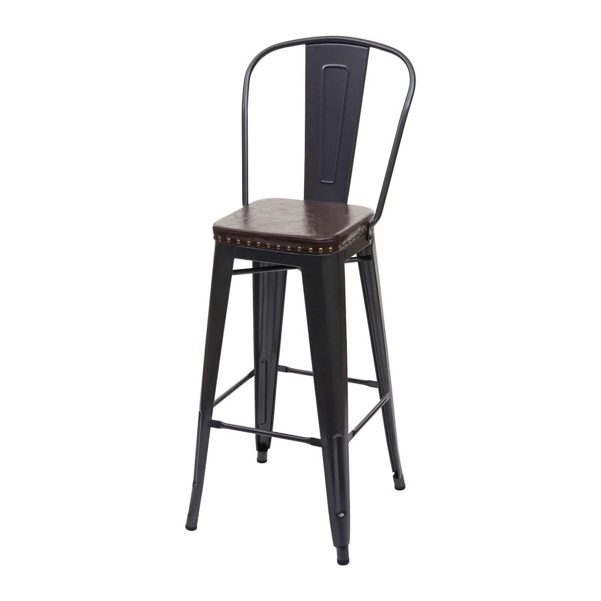 BARHOCKER H10C Schwarz, Braun 2er-Set - Schwarz/Braun, Metall (43/115/46cm) - MCW