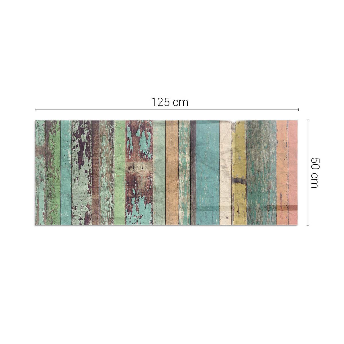 GLASPLATTE für Kamin 125x50 cm - Türkis, Glas (125/50/0.4cm) - TULUP