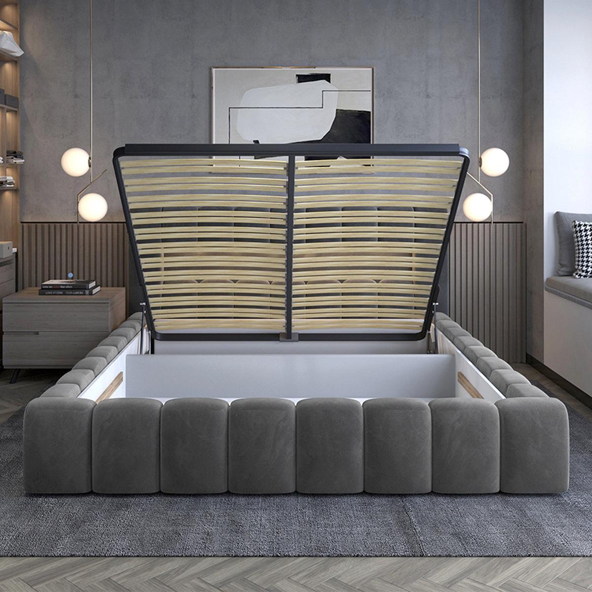 BOXBETT 160/200 Auria Grau - Grau, Holz (160/200cm) - Petits-meubles