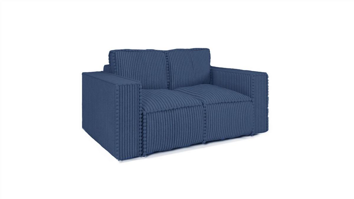 SOFA 2-sitzer Vajana - Dunkelblau, Holzwerkstoff/Textil (150/86/102cm) - Fun Möbel