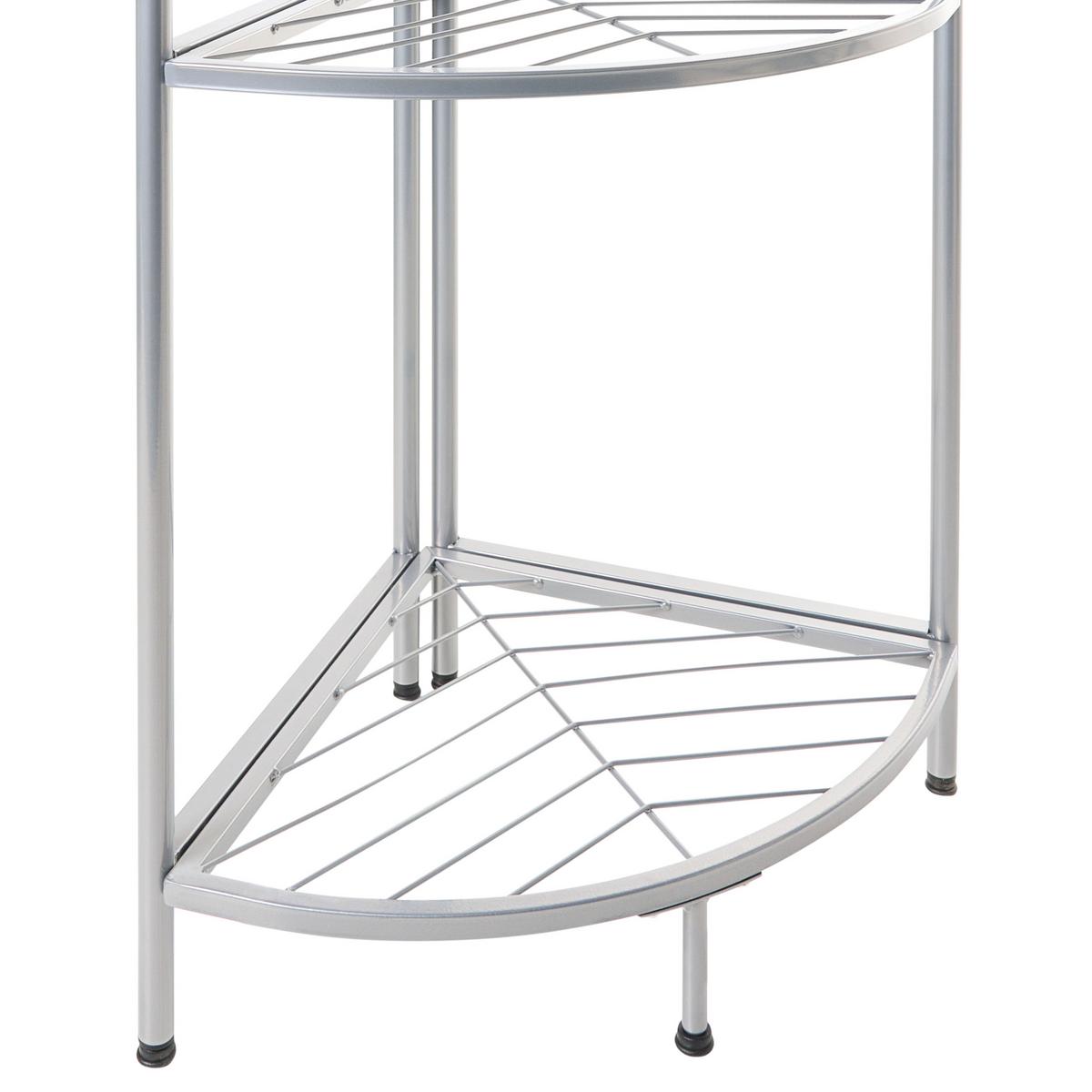 ECK-GARDEROBENSTÄNDER Silber Lawton - Silberfarben, Metall (53/160/37cm) - Beliani