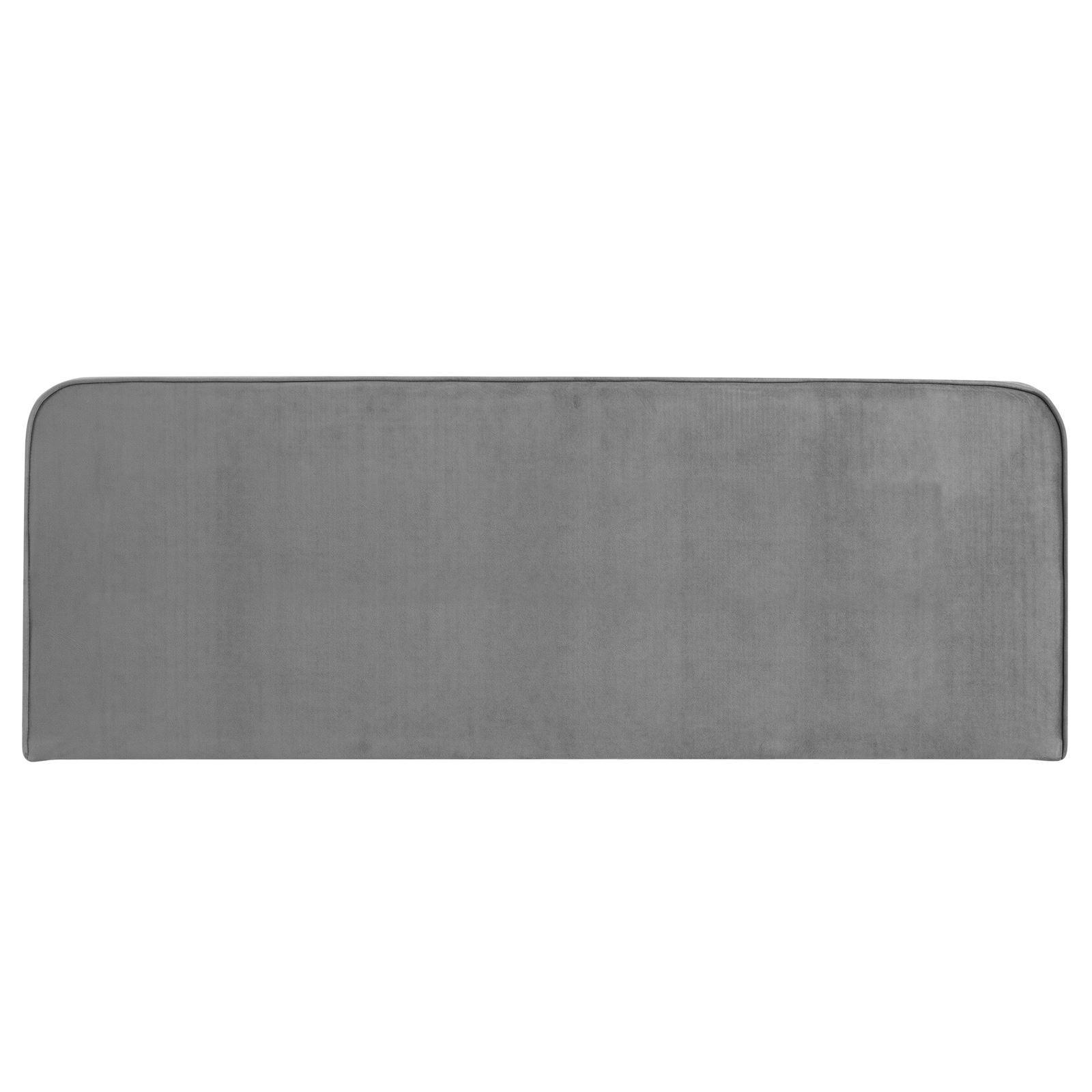 KOPFTEIL NOVARE 160x190 cm grau - Grau, Textil (160/58/6cm) - IDIMEX