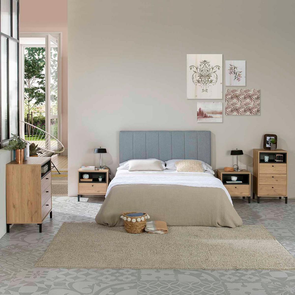 KOPFTEIL 140x60 cm Creta Grau - Grau, Textil (8/60/140cm) - VS Venta-stock